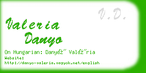 valeria danyo business card